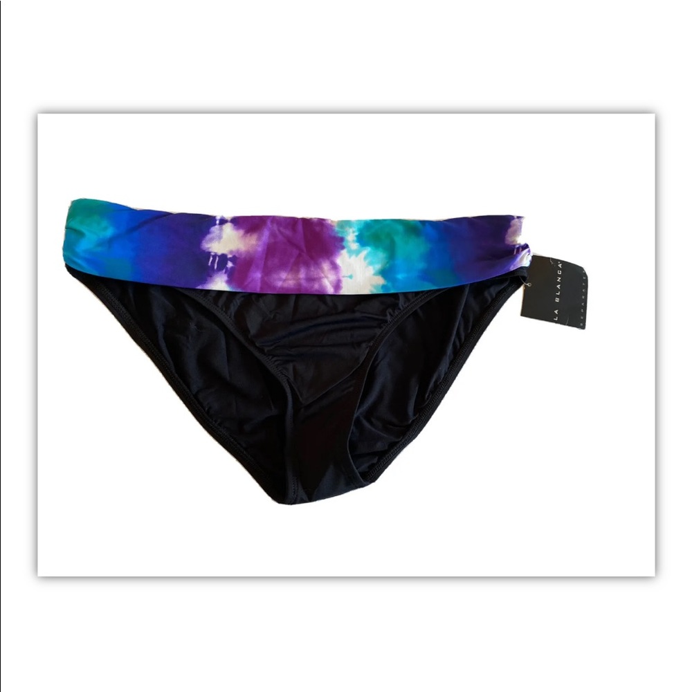 LA BLANCA Tie Dye Swim Bikini Bottoms Size 16 NWT